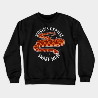 World's Okayest Snake Mom Crewneck Sweatshirt